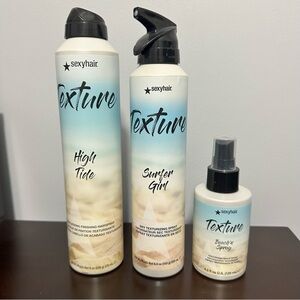 Sexy Hair Texture Styling Lot Includes High Tide, Surfer Girl & Beachin’ Spray